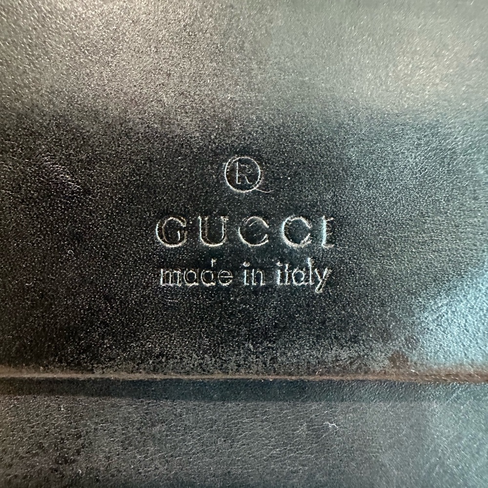 Vintage GUCCI Black Leather Wallet Clutch • Made in Italy - Picture 2 of 12